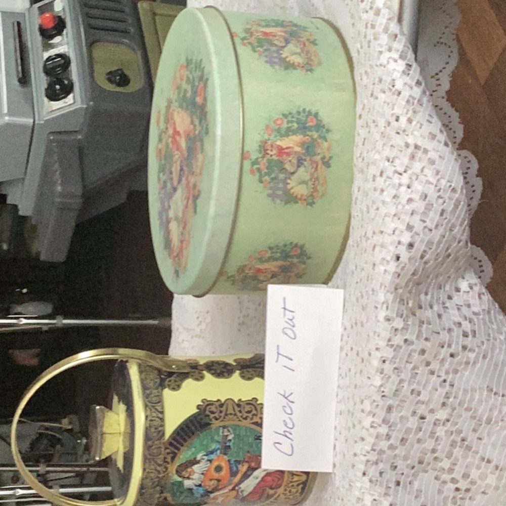 Two tins , cat tin nice clean cans